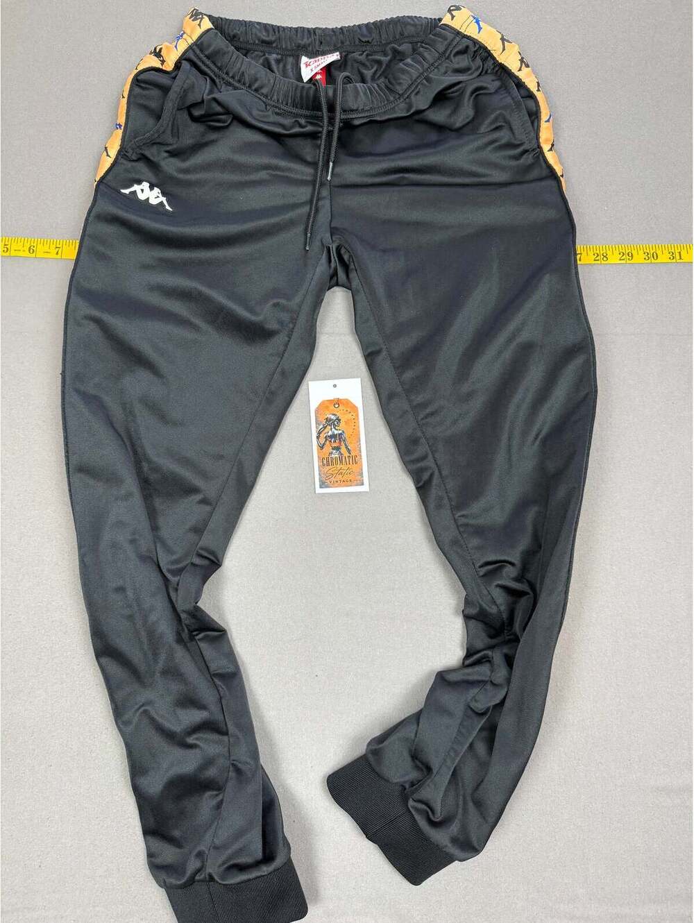 Vintage Kappa Black Soccer Warm-Up Track Pants